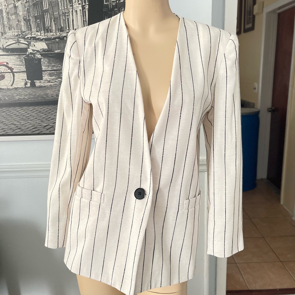 ashley brooke women's jacket with black stripes